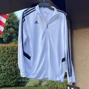 Adidas White and Black Track Jacket